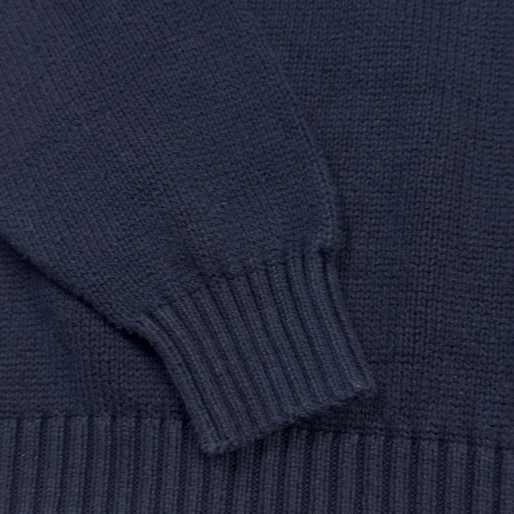 Polo Ralph Lauren Sweater Pullover Men XL Blue Pima Cotton Crew Neck Heavyweight